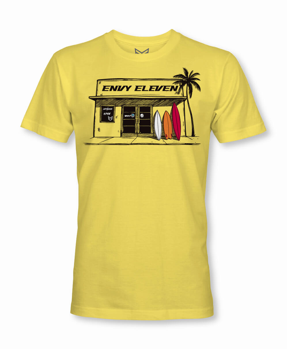ENVY ELEVEN SURF SHOP TEE - YELLOW