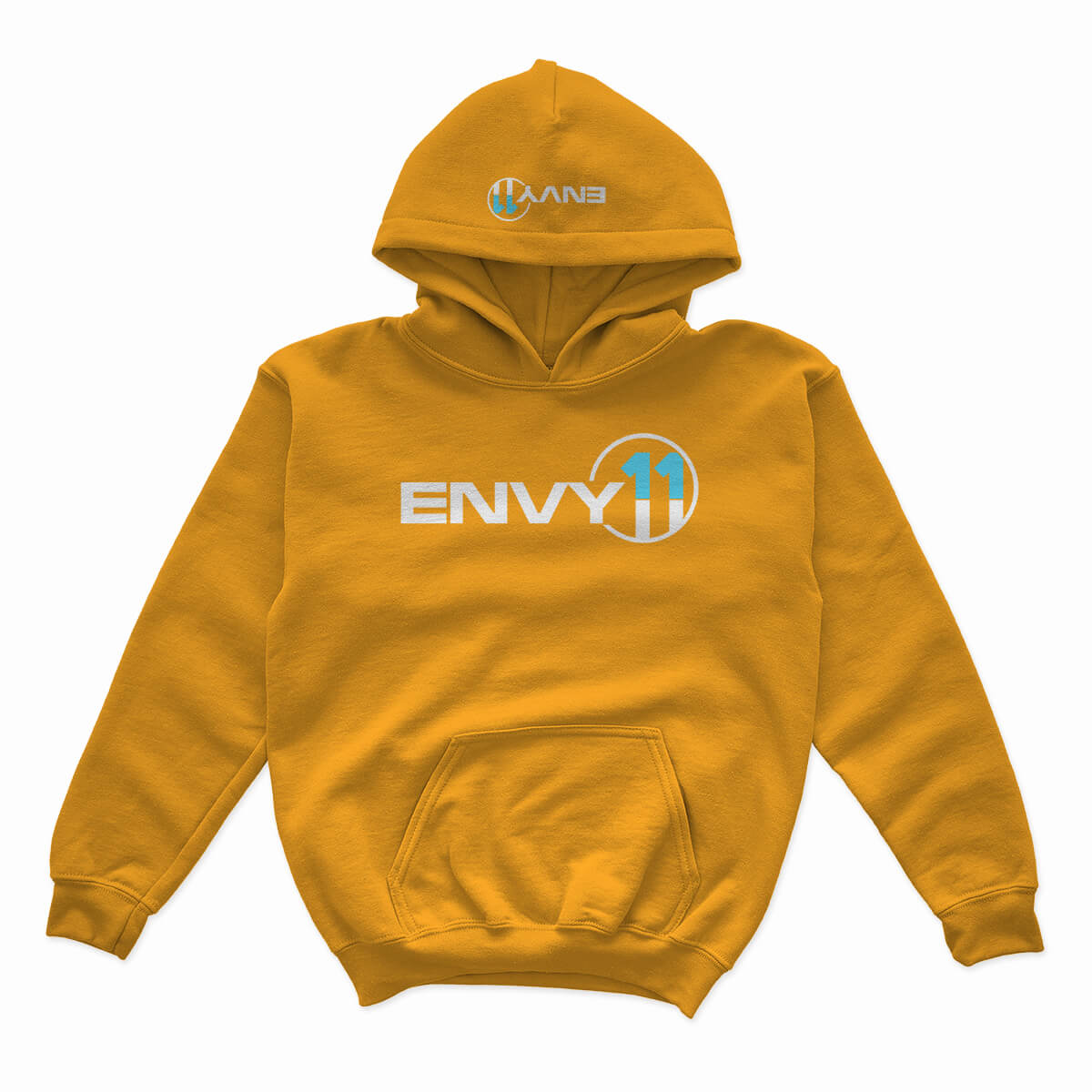 YOUTH ENVY11 WHITE·BLUE LOGO HOODIE - YELLOW